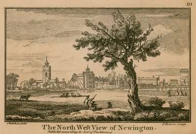 Die nordwestliche Ansicht von Newington von Jean Baptiste Claude Chatelain