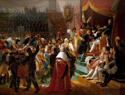 Erste Verleihung der Ehrenlegion in der Kirche der Invaliden, 14. Juli 1804 von Jean Baptiste Debret