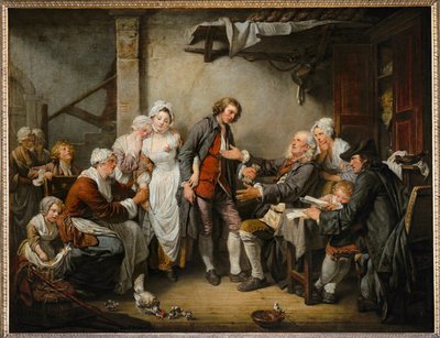 Die Verlobung im Dorf von Jean Baptiste Greuze