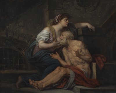 Simon und Pero, Römische Nächstenliebe, ca. 1767 von Jean Baptiste Greuze