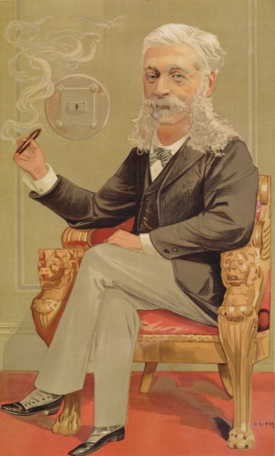 Baron Alphonse de Rothschild, Illustration aus Vanity Fair, 1894 von Jean Baptiste Guth
