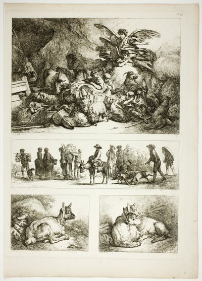 Tafel 33 von 38 aus Oeuvres de J. B. Huet von Jean Baptiste Huet