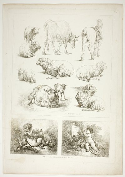Tafel Acht von 38 aus Oeuvres de J. B. Huet von Jean Baptiste Huet