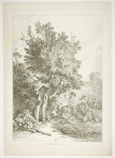 Tafel Fünf von 38 aus Oeuvres de J. B. Huet von Jean Baptiste Huet