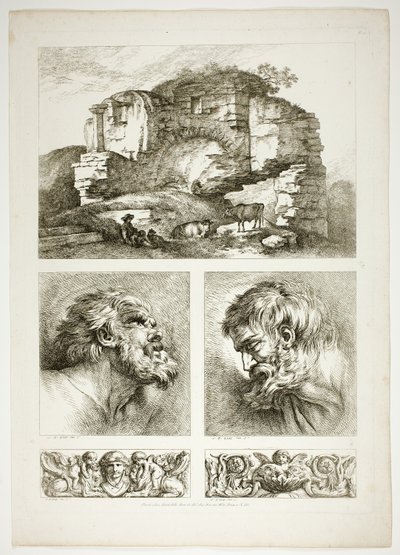 Tafel Zehn von 38 aus Oeuvres de J. B. Huet von Jean Baptiste Huet