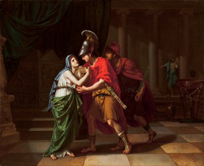 Elektra empfängt die Asche ihres Bruders Orestes, 1826-27 von Jean Baptiste Joseph Wicar