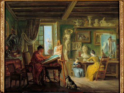 Das Atelier des Malers von Jean Baptiste Lallemand