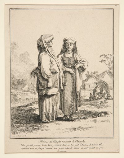 Frauen des Volkes kehren vom Markt zurück von Jean Baptiste Le Prince