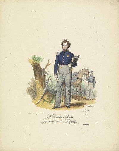 Pensionierter Kapitän, 1820-1825 von Jean Baptiste Madou