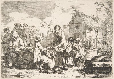 Dorfmarktplatz von Jean Baptiste Marie Pierre