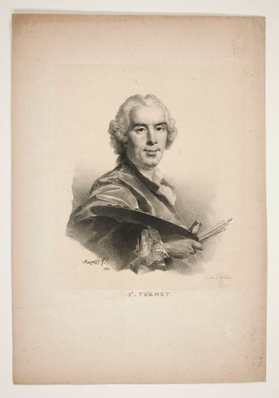 Porträt von Joseph Vernet von Jean Baptiste Mauzaisse