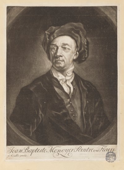 Porträt von Monnoyer aus "Le Livre de toutes sortes de fleurs d