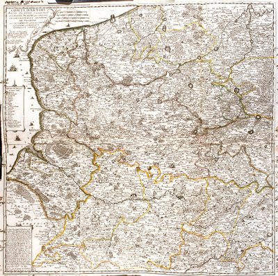 Karte von Artois (Frankreich) und Flandern (Belgien, Niederlande) (Gravur) von Jean Baptiste Nolin