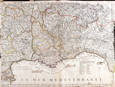 Karte von Dauphiné und Provence (Frankreich) von Jean Baptiste Nolin
