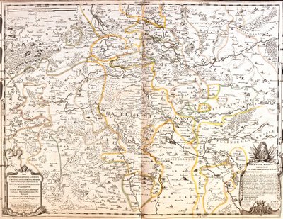 Karte des Gebiets von Nancy (Frankreich) (Gravur) von Jean Baptiste Nolin