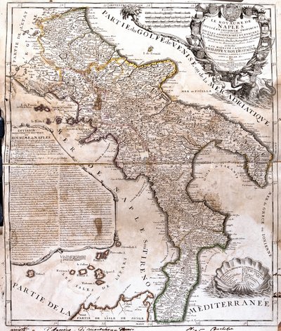 Karte des Königreichs Neapel (Italien) von Jean Baptiste Nolin