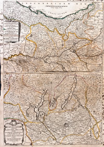 Karte des Gebiets von Mailand (Italien) von Jean Baptiste Nolin