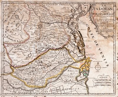 Karte des Gebiets von Padua und Polesine, Italien von Jean Baptiste Nolin