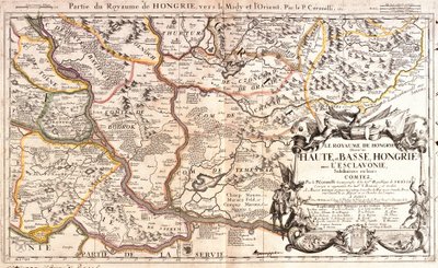 Karte des östlichen Teils des Königreichs Ungarn (Gravur) von Jean Baptiste Nolin