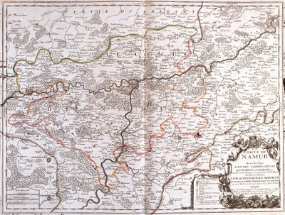 Karte der Provinz Namur (Belgien) von Jean Baptiste Nolin