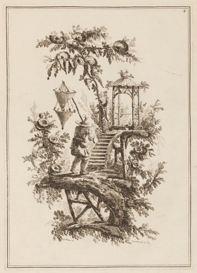 Platte 4, "Suite de douze Pêcheurs et Chasseurs" von Jean Baptiste Pillement