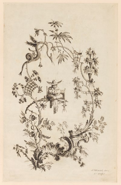 Tafel 5, aus "Ein neues Buch chinesischer Ornamente" von Jean Baptiste Pillement