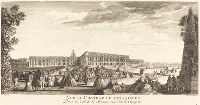 Ansicht des Schlosses von Versailles von der Terrasse gegenüber der Kapelle von Jean Baptiste Rigaud