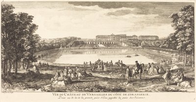 Ansicht des Schlosses von Versailles von der Orangerie-Seite von Jean Baptiste Rigaud
