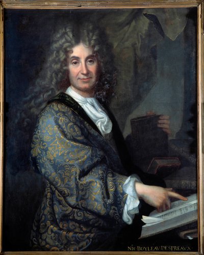 Porträt von Nicolas Boileau (1636-1711) genannt Boileau Despreaux, französischer Schriftsteller - Gemälde von Jean Baptiste Santerre (1651-1717) - Öl auf Leinwand - Lyon, Musée des Beaux Arts von Jean Baptiste Santerre