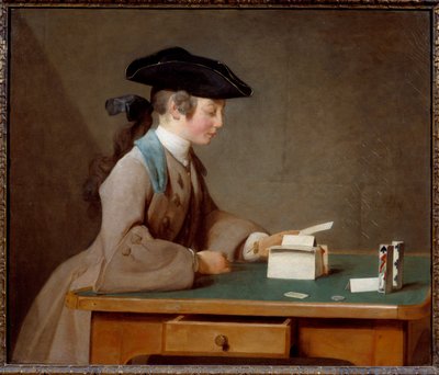 Das Kartenhaus oder der Sohn von Monsieur Le Noir von Jean Baptiste Simeon Chardin