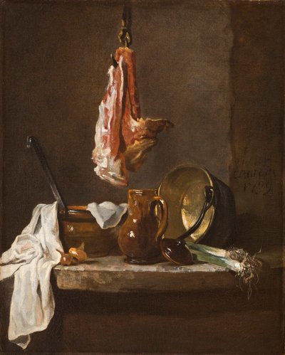 Stillleben mit einer Rippe Rindfleisch, 1739 von Jean Baptiste Simeon Chardin
