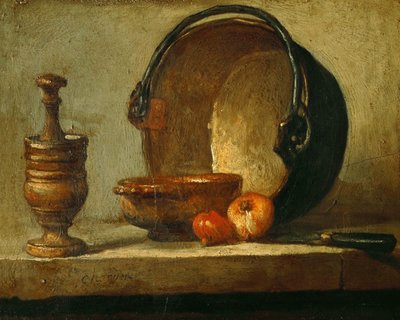 Stillleben mit Kupferkessel, 1732 von Jean Baptiste Simeon Chardin