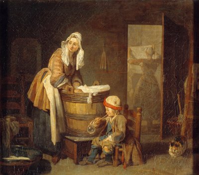 Die Waschmaschine von Jean Baptiste Simeon Chardin