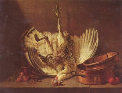 Stillleben mit aufgehängtem Truthahn von Jean Baptiste Simeon Chardin