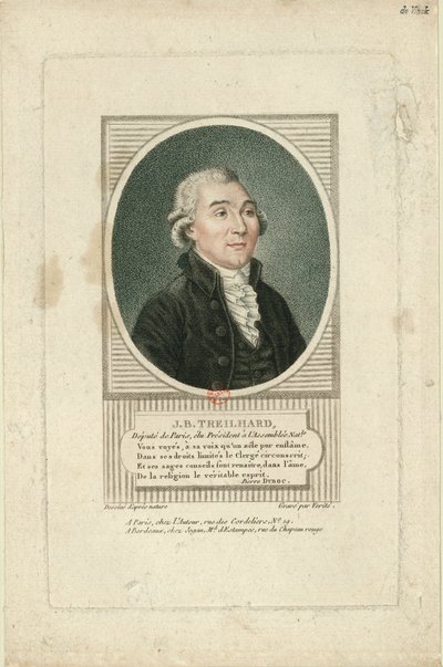 Porträt von Jean-Baptiste Treilhard 1742-1810, ca. 1790 von Jean Baptiste Verite