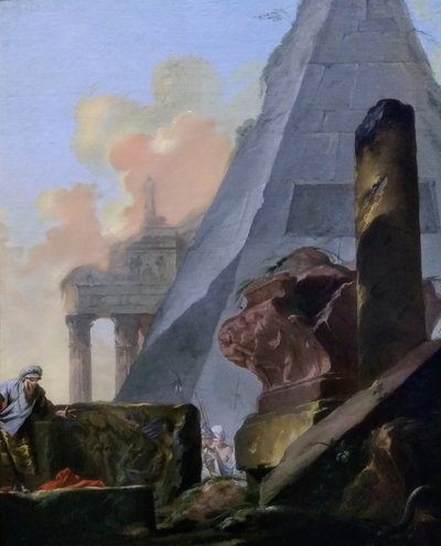 Ruinen mit Pyramide von Jean Barbault