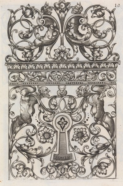 Diverses Pieces de Serruriers, Seite 11 recto von Jean Berain