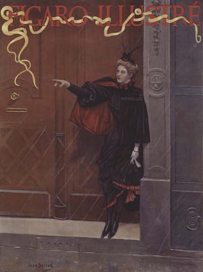 Pleut-il? (Regnet es?). Titelblatt von Le Figaro Illustre, November 1893 von Jean Beraud
