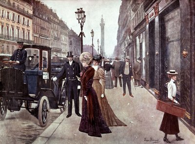 Die Rue de la Paix in Paris, ca. 1900 von Jean Beraud