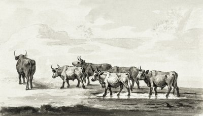 Gruppe von sechs Bullen von Jean Bernard