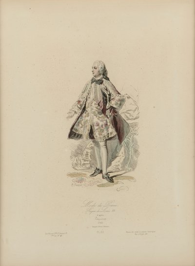 Pariser Mode: Herrschaft von Ludwig XV von Jean Charles (1800 79) Pauquet