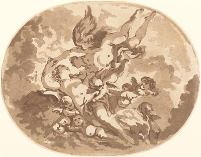 Eros und Psyche von Jean Claude Richard, Abbé de Saint Non after François Boucher