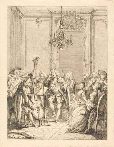 Das Konzert von Jean Claude Richard de Saint Non after Hubert François Gravelot