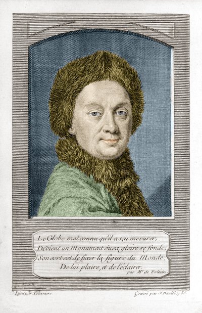 Pierre Louis Moreau de Maupertuis, Astronom (1698 - 1759), graviert von J. Daullé im Jahr 1755 von Jean Daullé