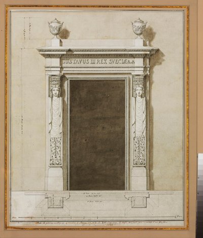 Entwurf für Wanddekorationen für den Salon de Compagnie von Jean Desmosthene (attr. to) Dugourc