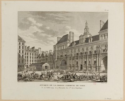 Angriff auf das Pariser Rathaus von Jean Duplessis Bertaux