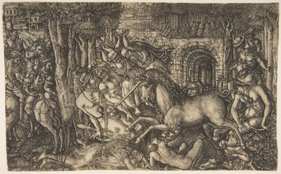 Ein König von einem Einhorn verfolgt, aus der Einhorn-Serie, ca. 1555 von Jean Duvet