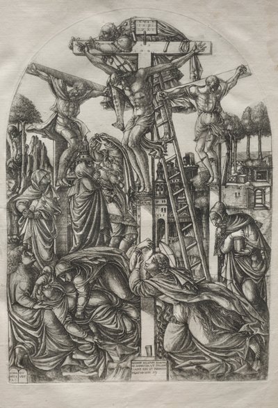 Christus am Kreuz zwischen den beiden Dieben, vor 1561 von Jean Duvet