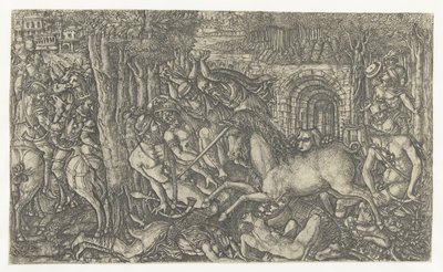 Der König flieht vor dem Einhorn von Jean Duvet