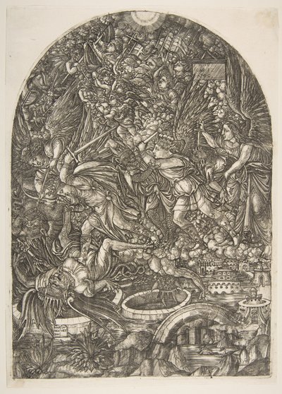 Sankt Michael und der Drache, aus der Apokalypse, n.d. von Jean Duvet